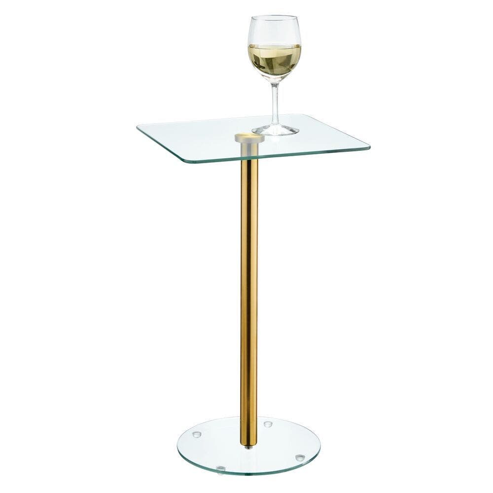 iDesign 12x12x22 SALLY Square Drink Table in Brass 