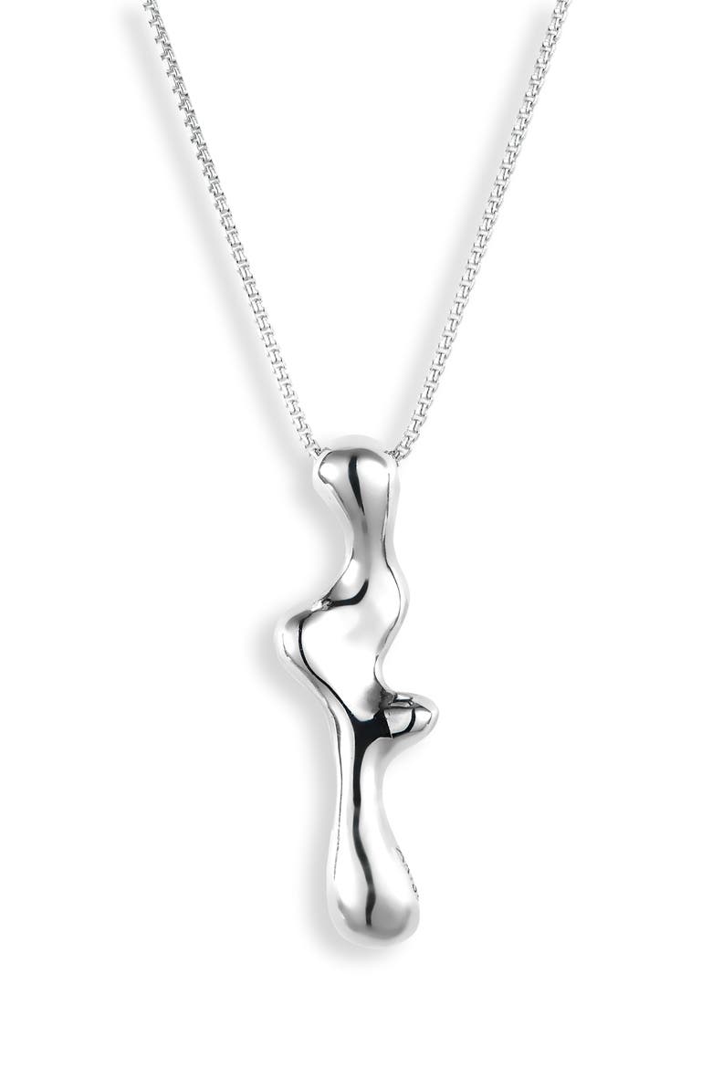 Seep Pendant Necklace, Main, color, SILVER