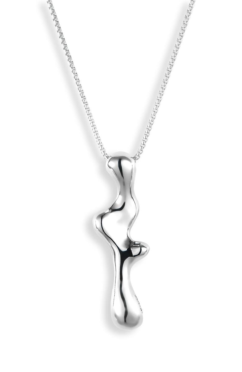 FARIS Seep Pendant Necklace, Main, color, Silver
