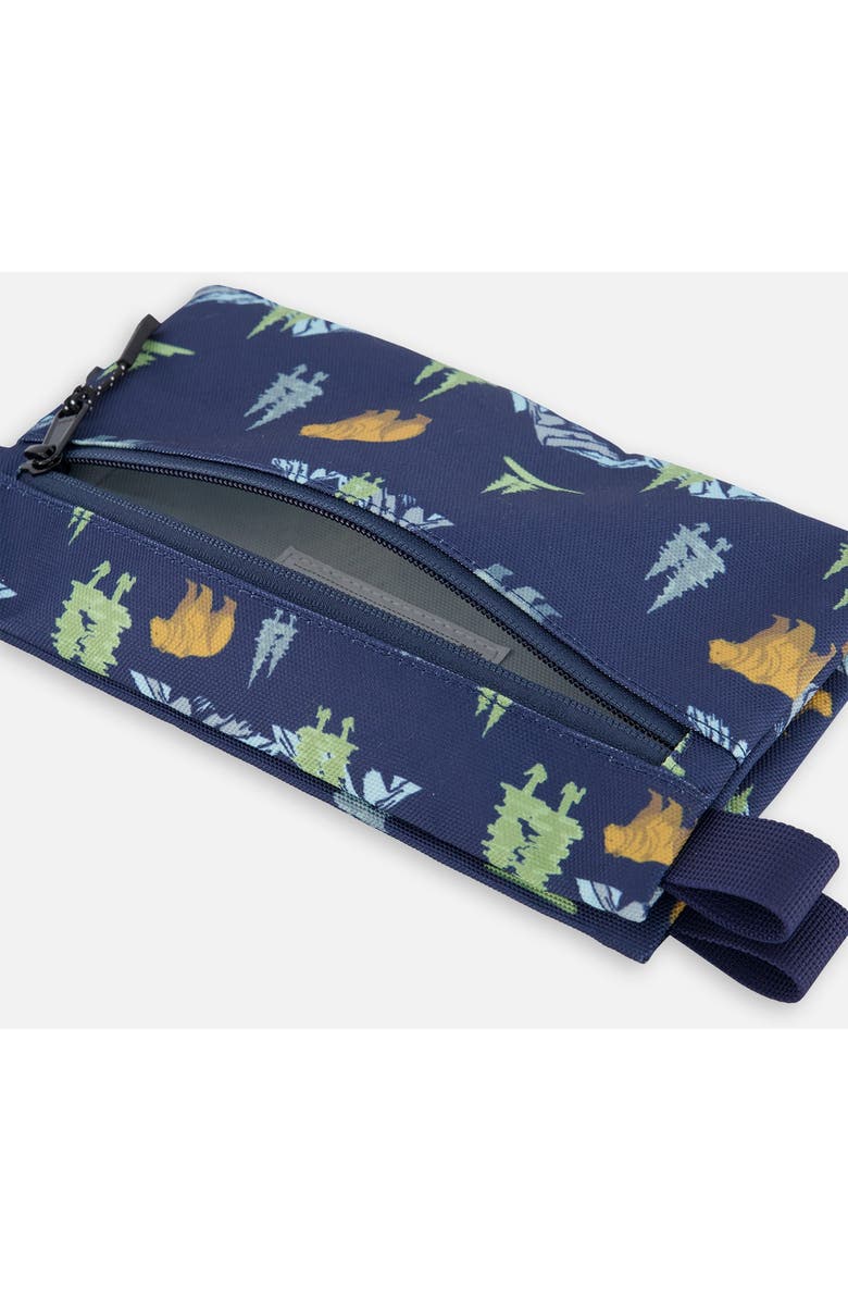 Deux par Deux Double Pencil Case Animal, Alternate, color, Navy