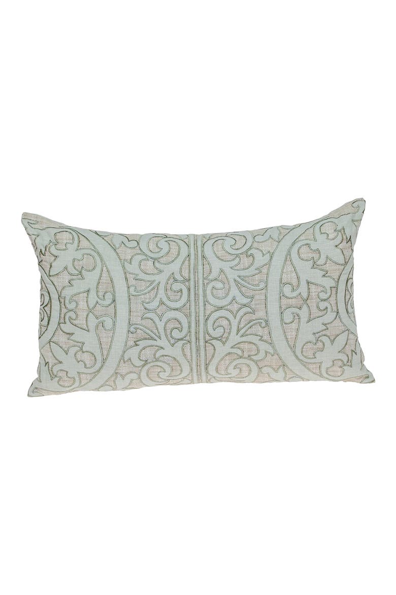 Fleura Embroidered Throw Pillow, Main, color, BEIGE