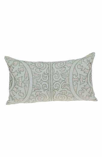 Fleura Embroidered Throw Pillow
