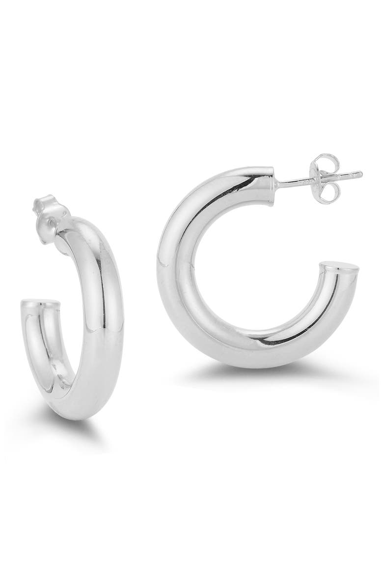 Hoop Earrings, Main, color, SILVER