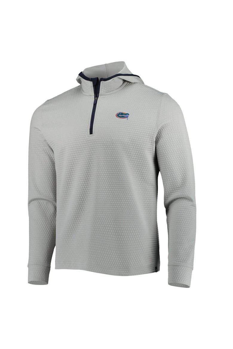 Men's Southern Tide Gray Florida Gators Scuttle Quarter-Zip Hoodie, Alternate, color, Gray