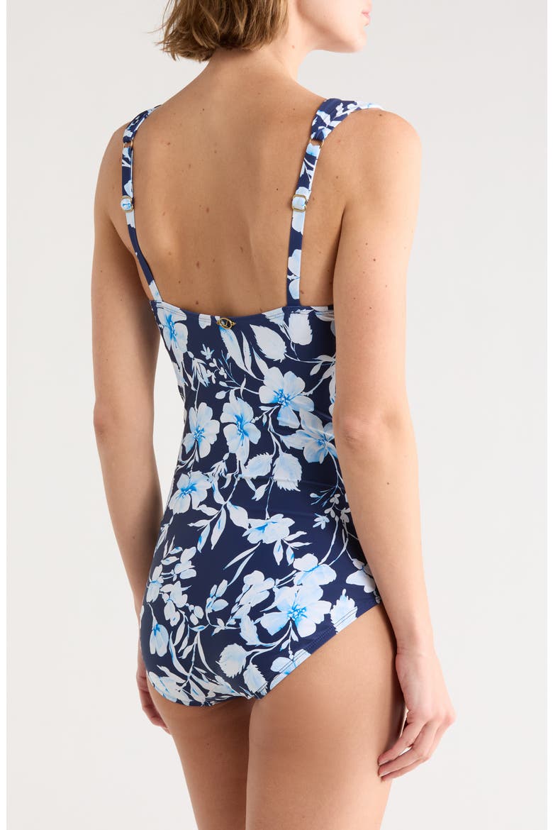 Mio Surplice One-Piece Swimsuit, Alternate, color, PANTHEON BLUE