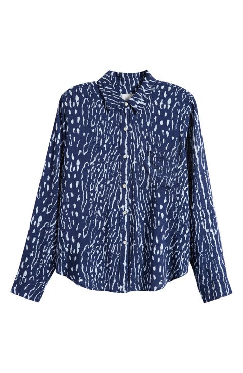 Josephine Print Button-Up Shirt