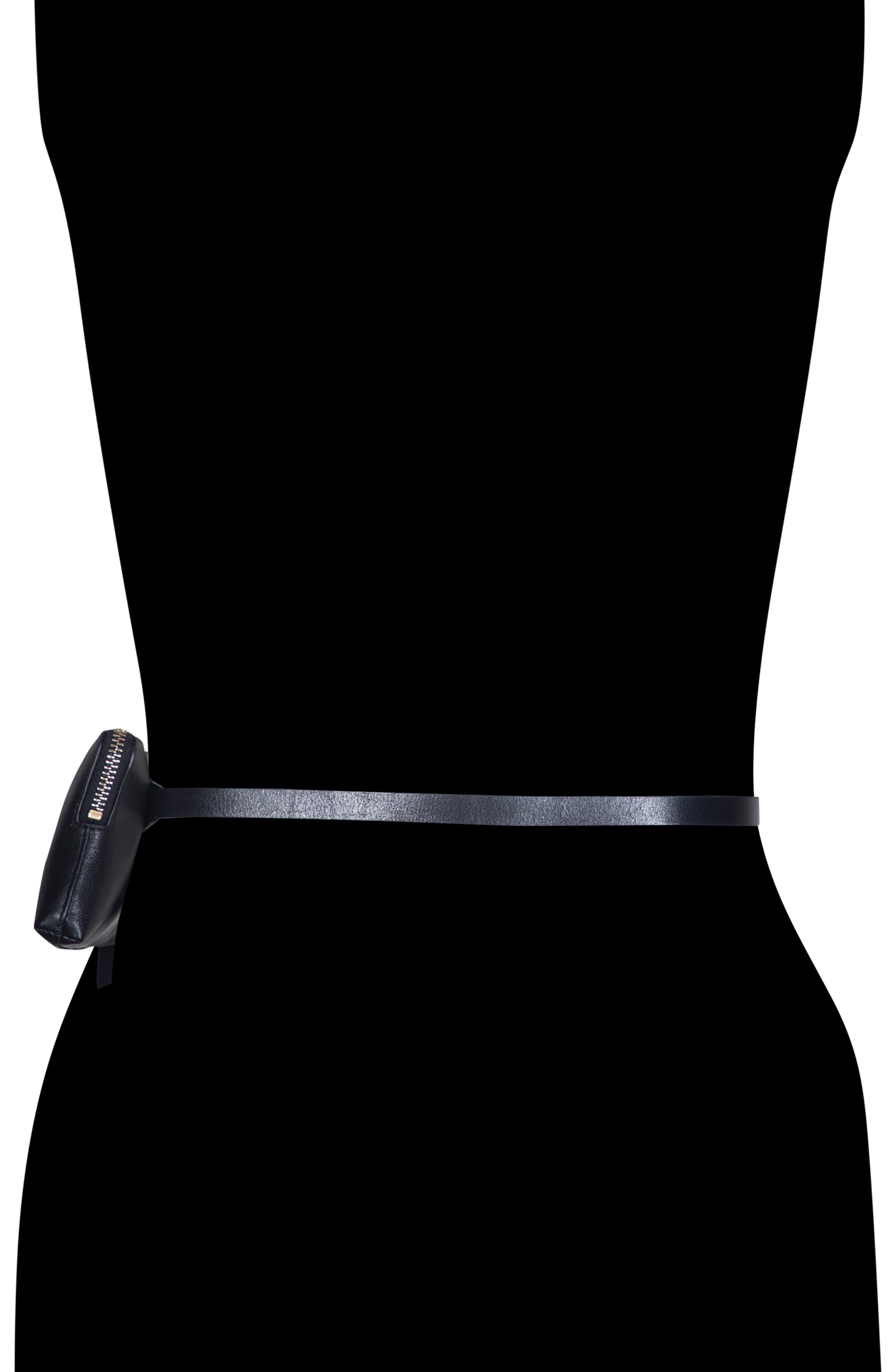 AllSaints Convertible Leather Belt Bag, Alternate, color, 