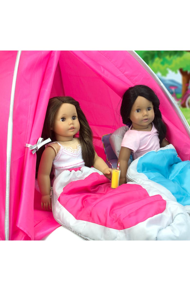 Teamson Kids Sophia's Dome Shaped Doll Camping Tent, Alternate, color, Hot Pink