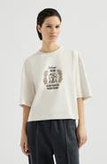 Brunello Cucinelli Cotton jersey t-shirt with embroidery
