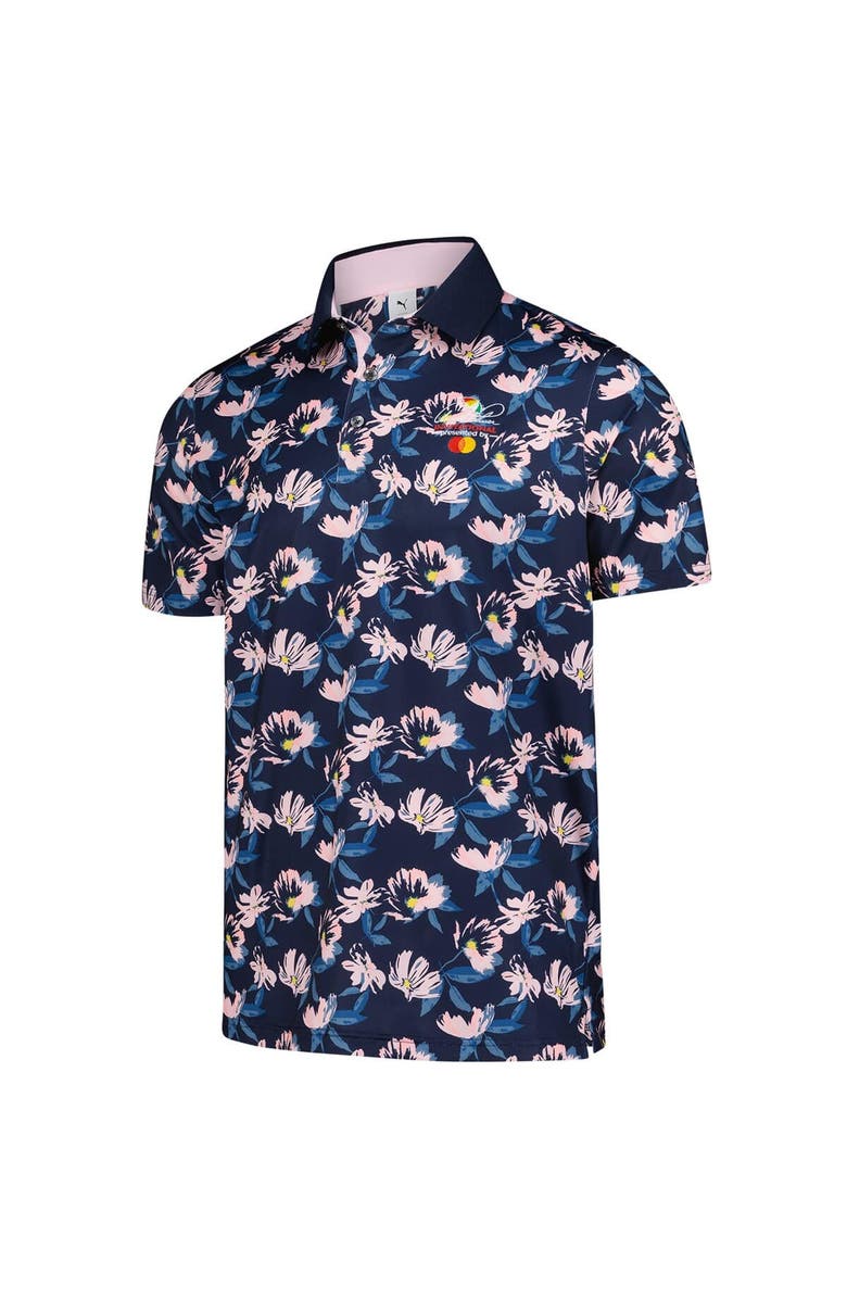 PUMA Men's Puma  Navy Arnold Palmer Invitational Springs Floral Polo, Alternate, color, Navy