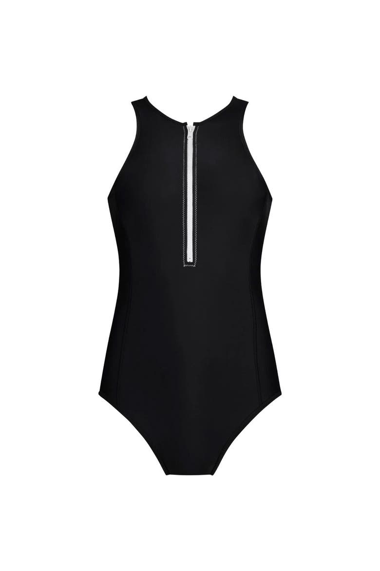 Yemaya Full Coverage One-Piece Swimsuit - Women's, Alternate, color, Black/White