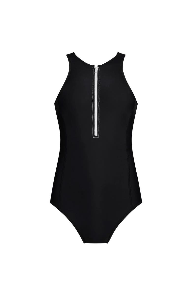 Wallien Yemaya Full Coverage One-Piece Swimsuit - Women's, Alternate, color, Black/White