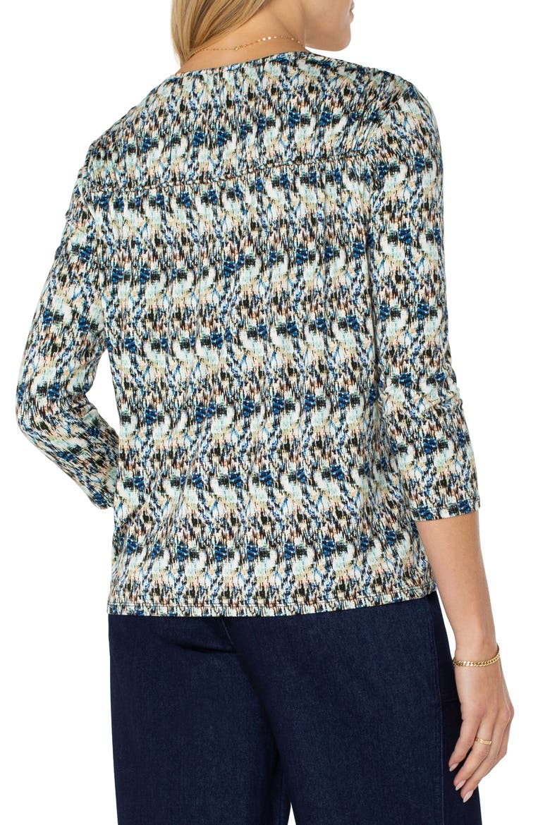 Abstract Print Jersey Top, Alternate, color, BLUE MULTI TEXTRE