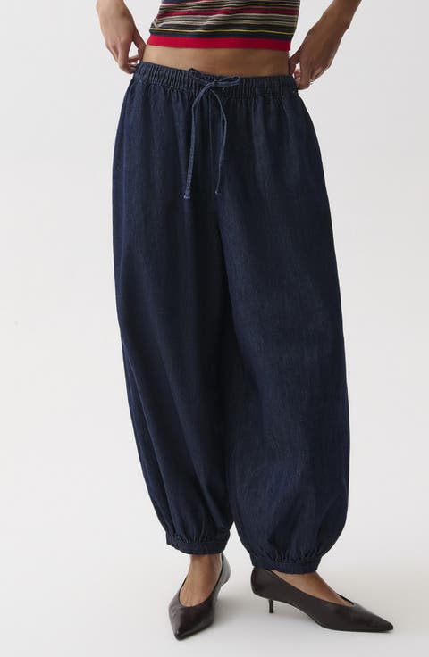 Freya Drawstring Waist Balloon Jeans