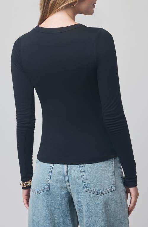 Splendid X @cellajaneblog Long Sleeve Layering T-shirt In Black