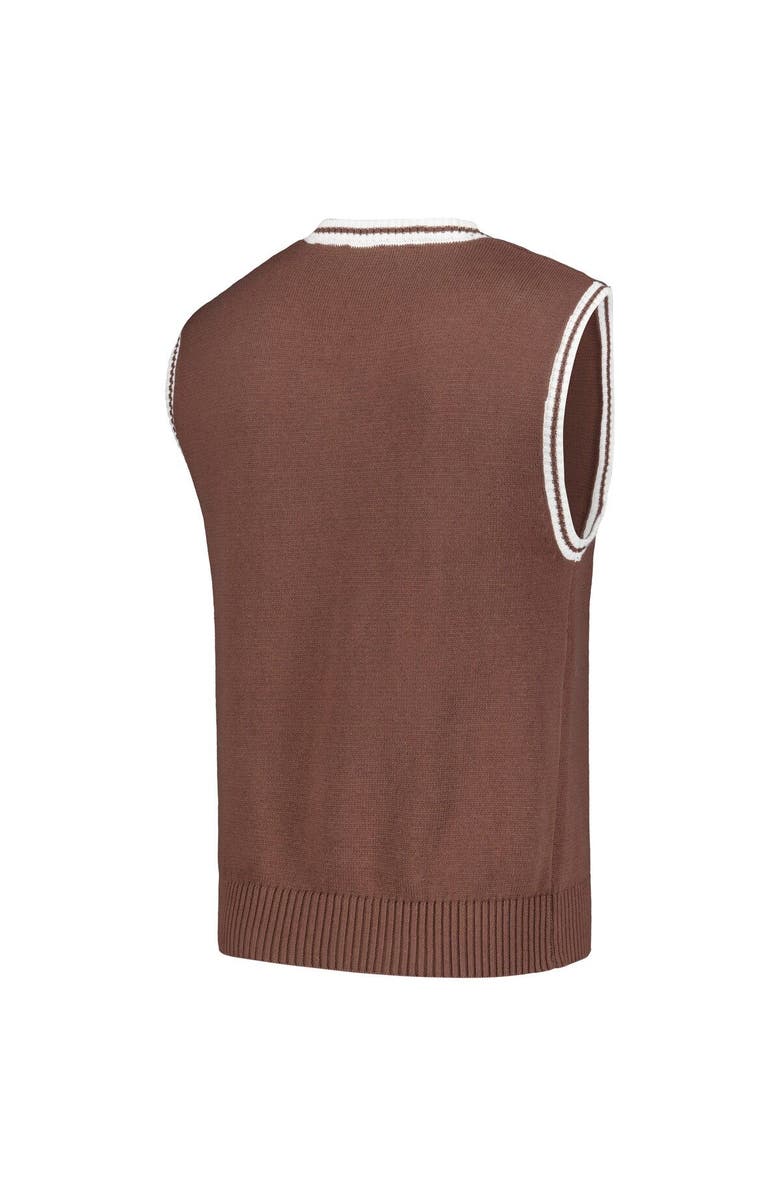 PLEASURES Men's PLEASURES Brown Chicago White Sox Knit V-Neck Pullover Sweater Vest, Alternate, color, Brown