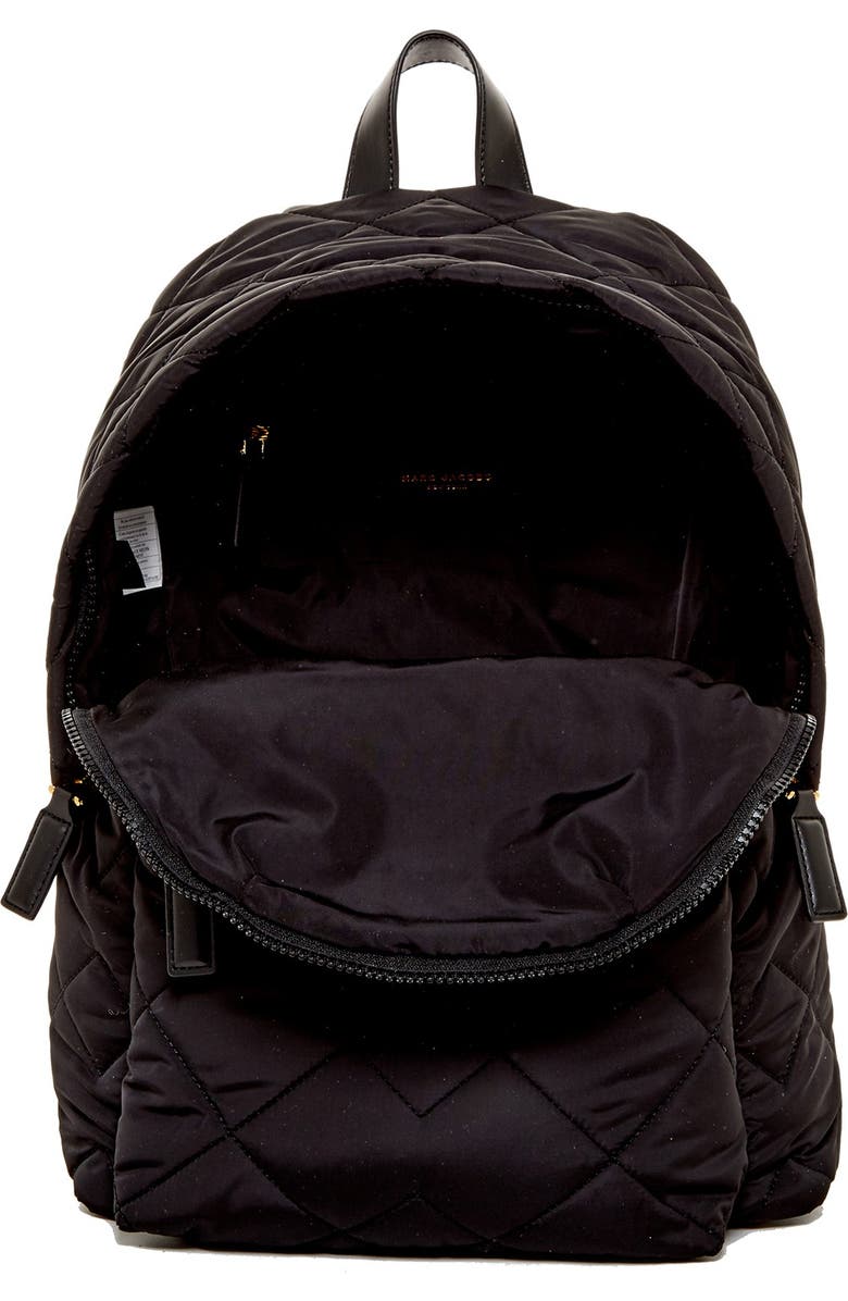 Marc Jacobs Quilted Nylon School Backpack, Alternate, color, Black