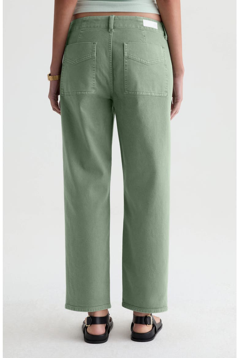 Analeigh High Waist Ankle Straight Leg Twill Pants, Alternate, color, SULFUR FADED MOSS