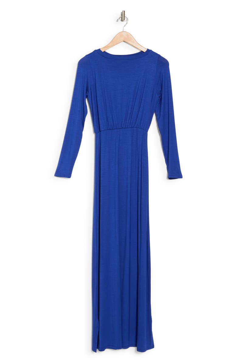 GO COUTURE Long Sleeve Blouson Maxi Dress, Alternate, color, Royal Blue