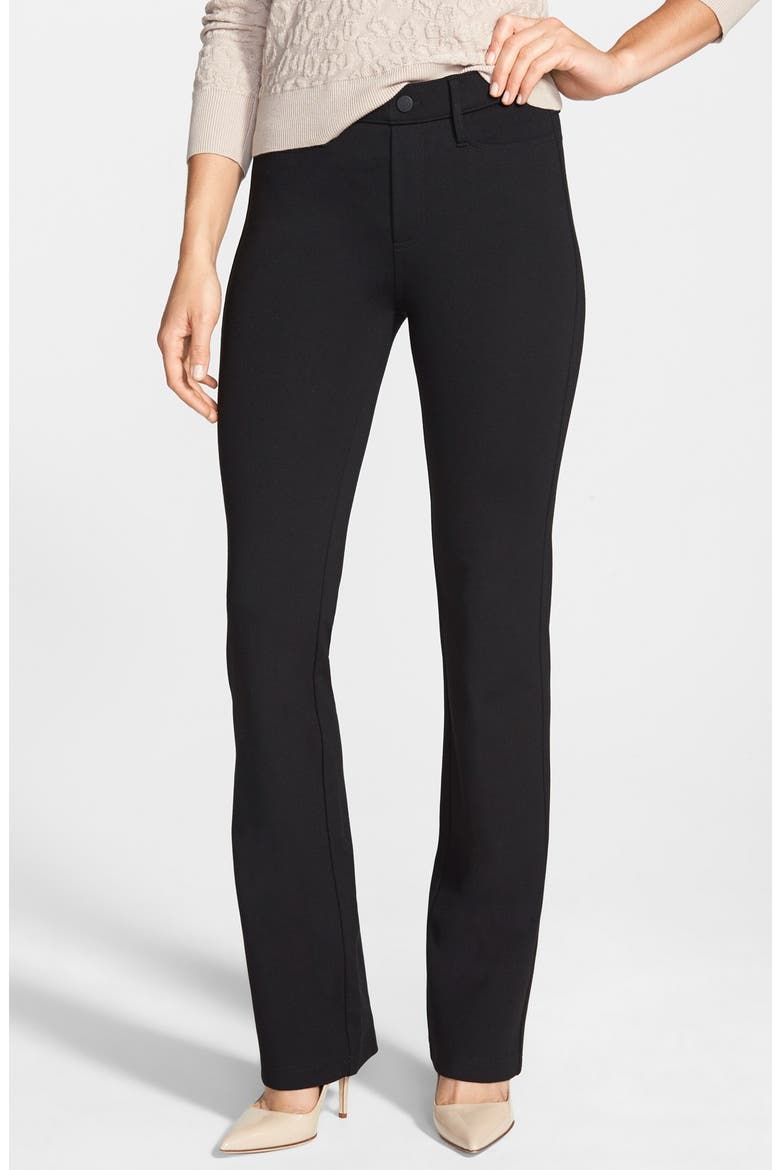Ponte Baby Bootcut Pants, Main, color, BLACK