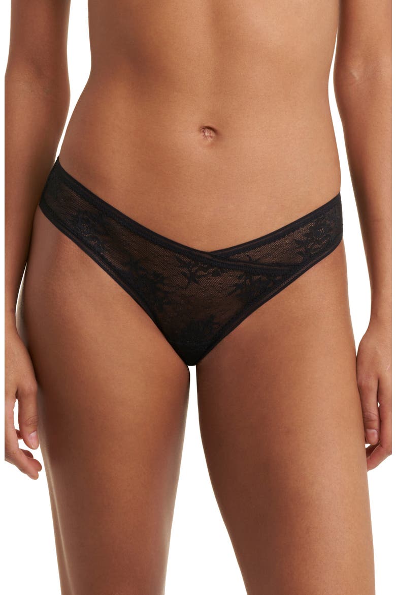 Love Lace Thong, Alternate, color, BLACK
