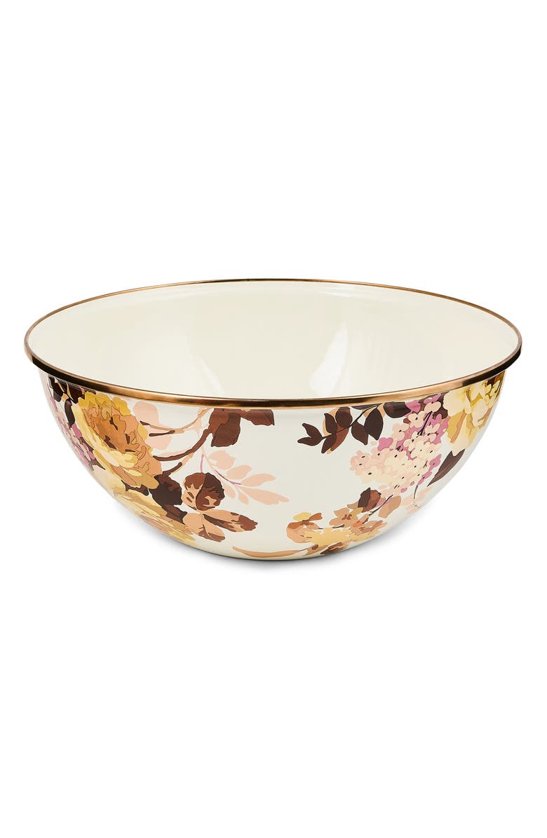 MACKENZIE CHILDS Wild Rose Large Everyday Bowl, Main, color, White