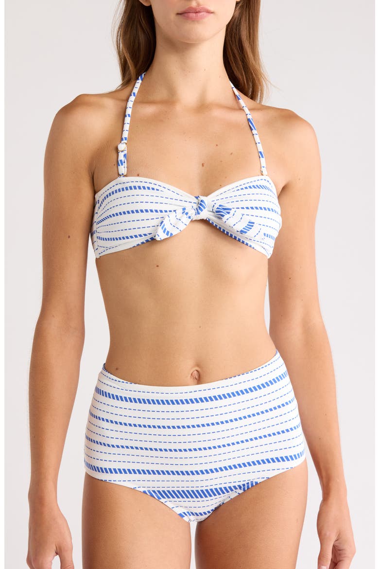 Ava Bandeau Bikini Top, Alternate, color, TIKI AZURE