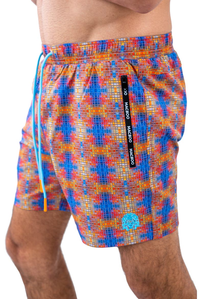 Swim Lion Minisquare37 Orange Swim Trunks, Alternate, color, ORANGE
