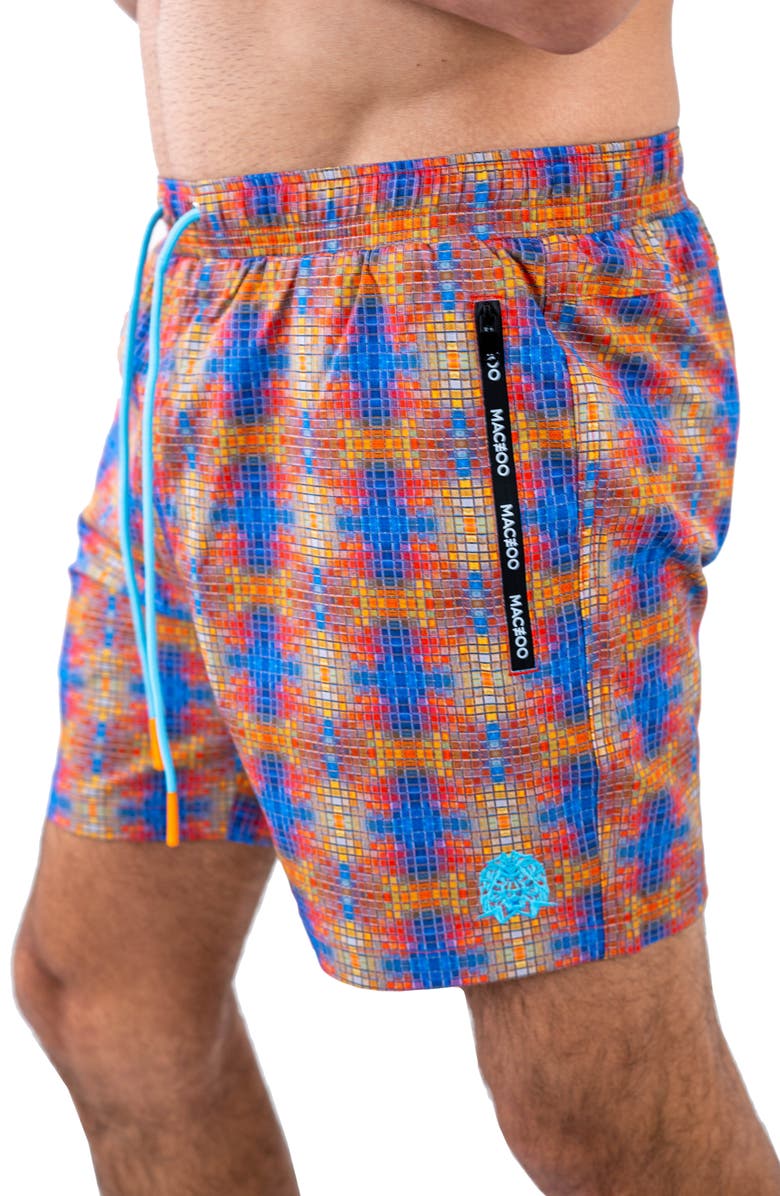 Maceoo Swim Lion Minisquare37 Orange Swim Trunks, Alternate, color, Orange