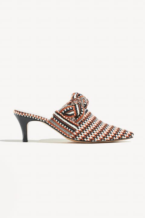 Blanca Motif Fabric Mules