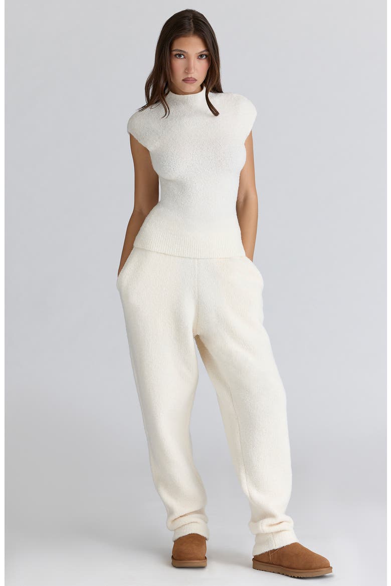 Geena Bouclè Knit Pants, Alternate, color, IVORY