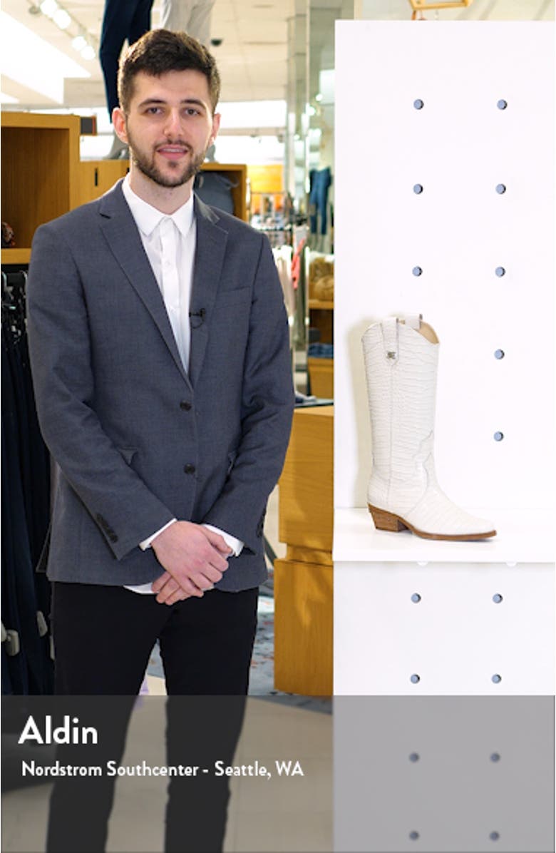 Oakland Croc Embossed Western Boot, sales video thumbnail