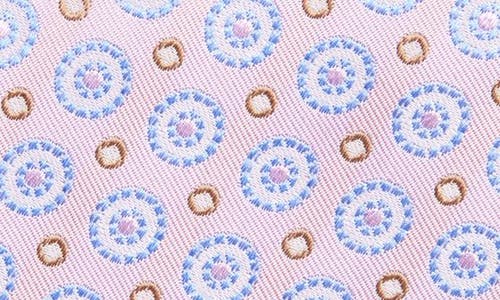 David Donahue Neat Silk Tie In Pink