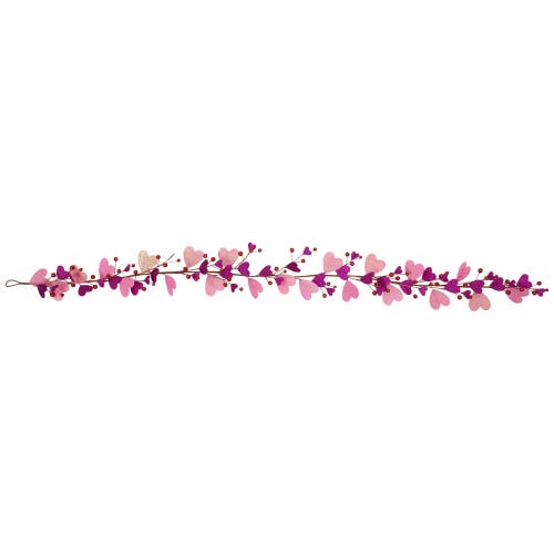 Northlight 6' Glittered Hearts And Berries Valentine's Day Garland In Red