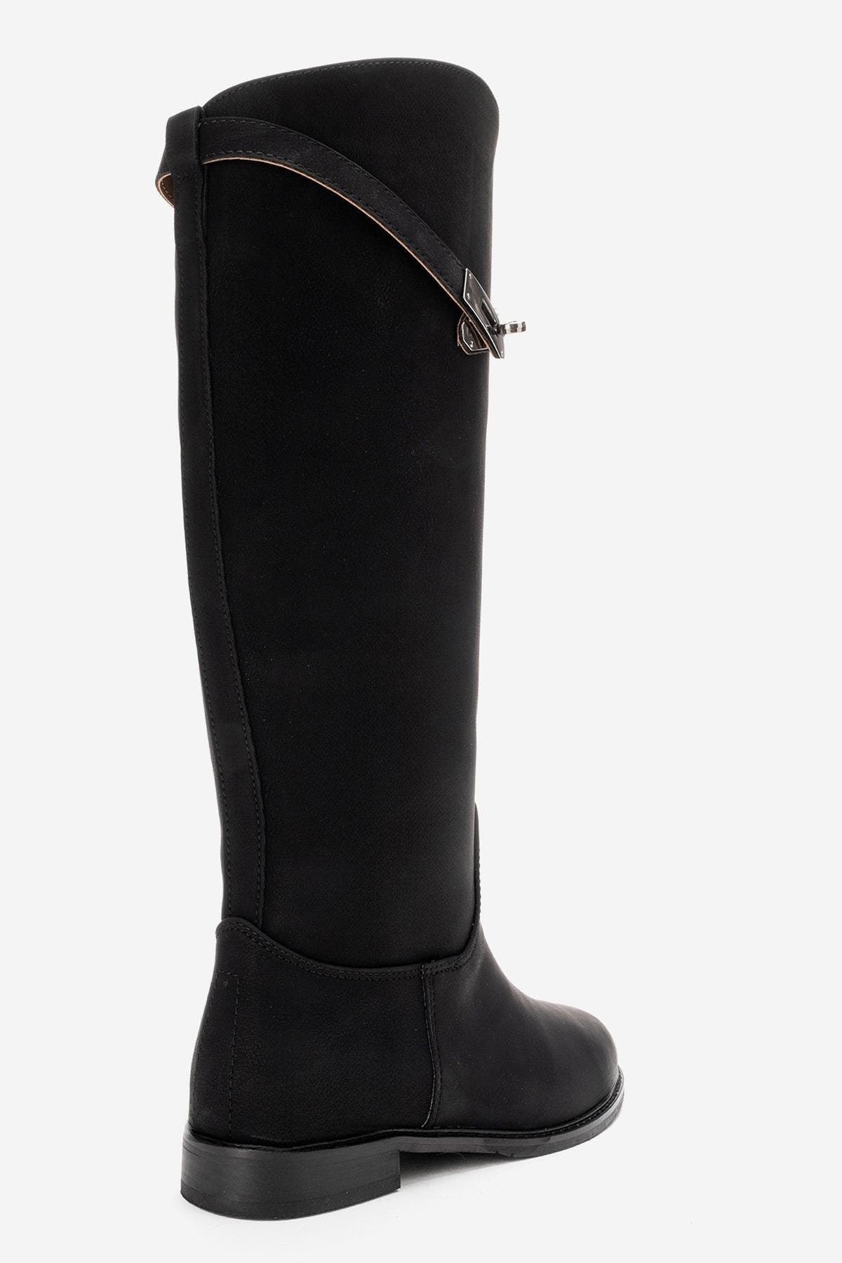 Yoko Knee High Boot, Alternate, color, Black Nubuck Faux Leather