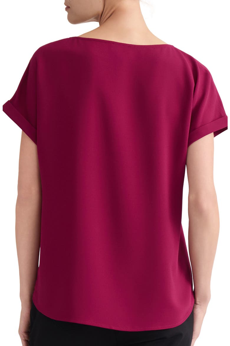 Shoulder Button Detail Top, Alternate, color, BERRY RED
