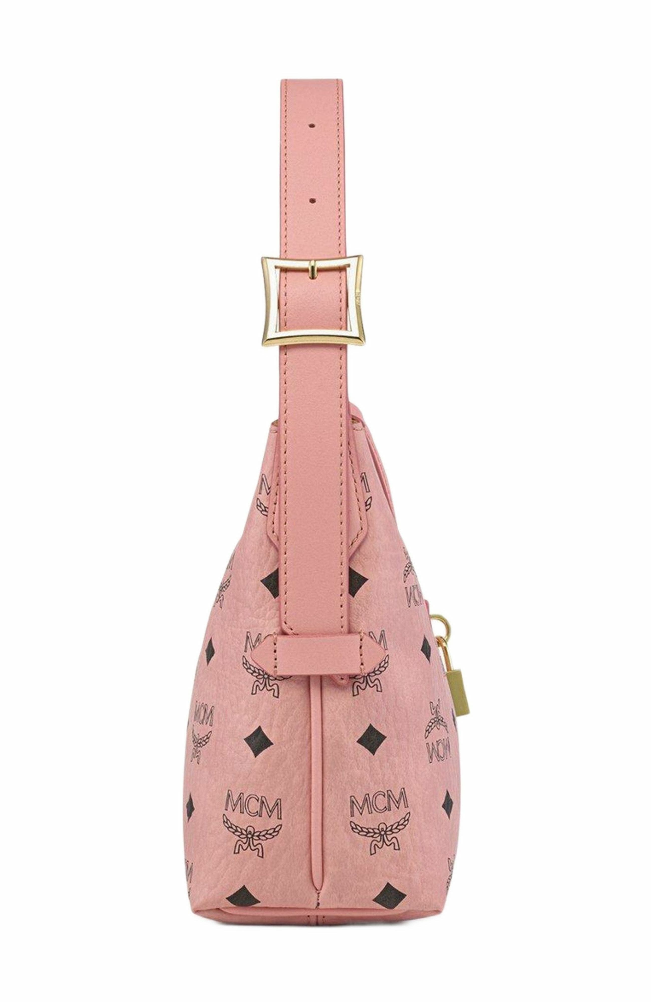 MCM Aren Hobo in Visetos, Alternate, color, Pink