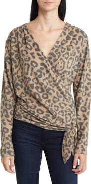Loveappella Faux Tie Wrap Top