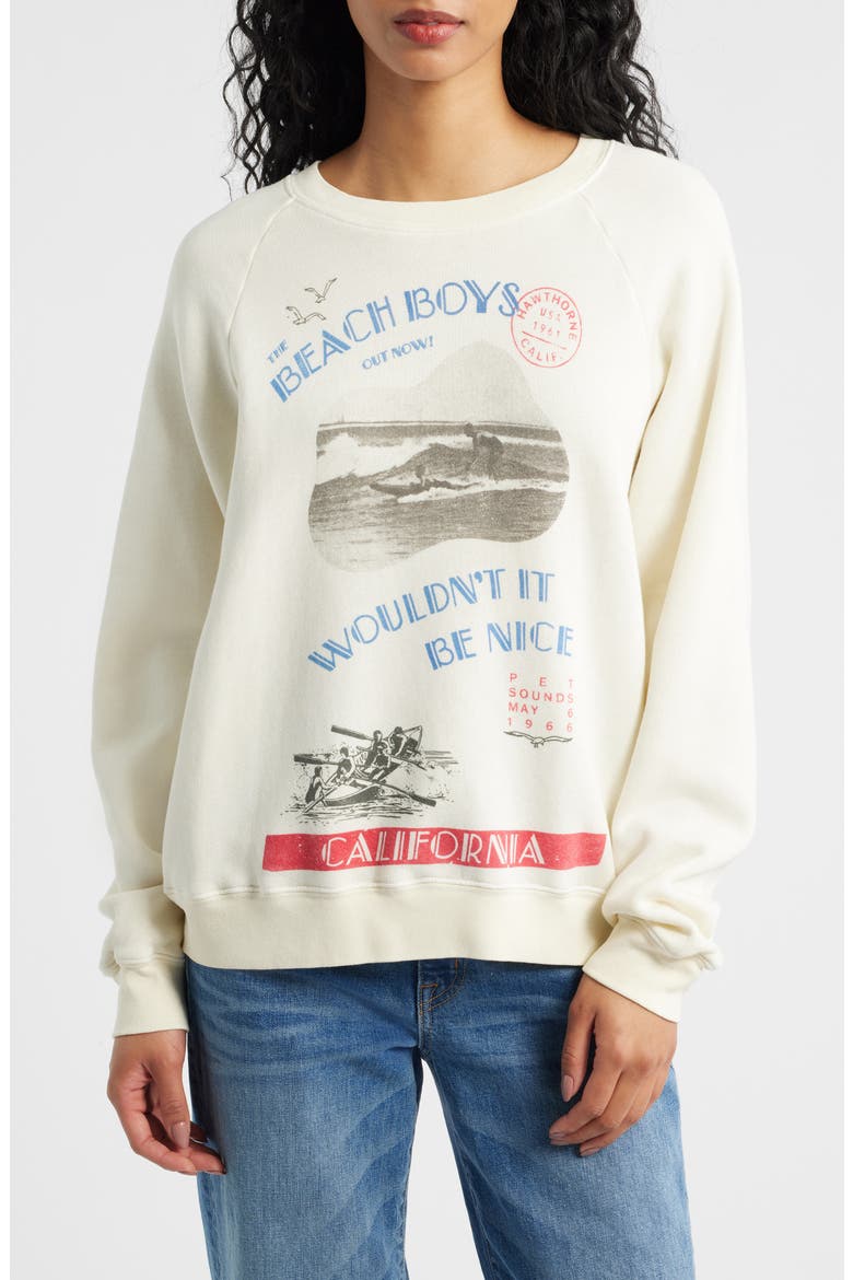 The Beach Boys Graphic Sweatshirt, Main, color, STONE VINTAGE