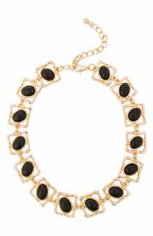 Stone Framed Collar Necklace