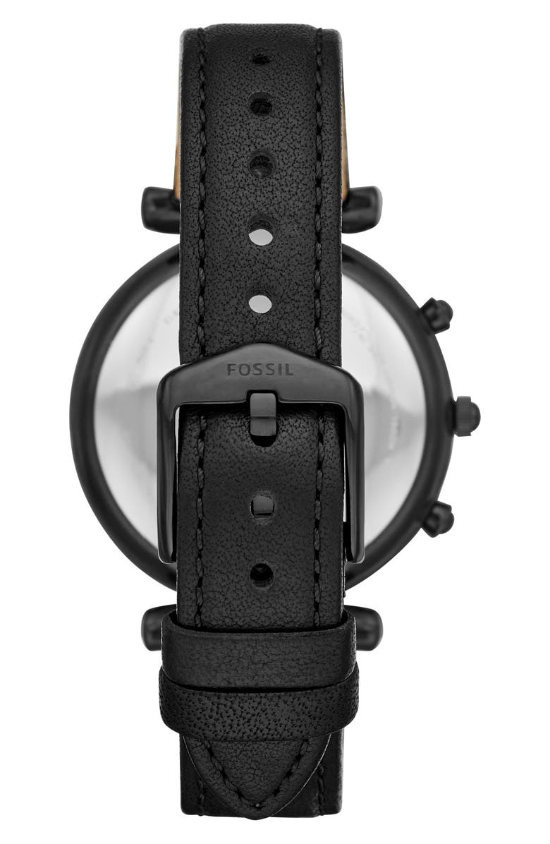 Fossil Q Carlie Hybrid Leather Strap Smart Watch, 36mm, Alternate, color,