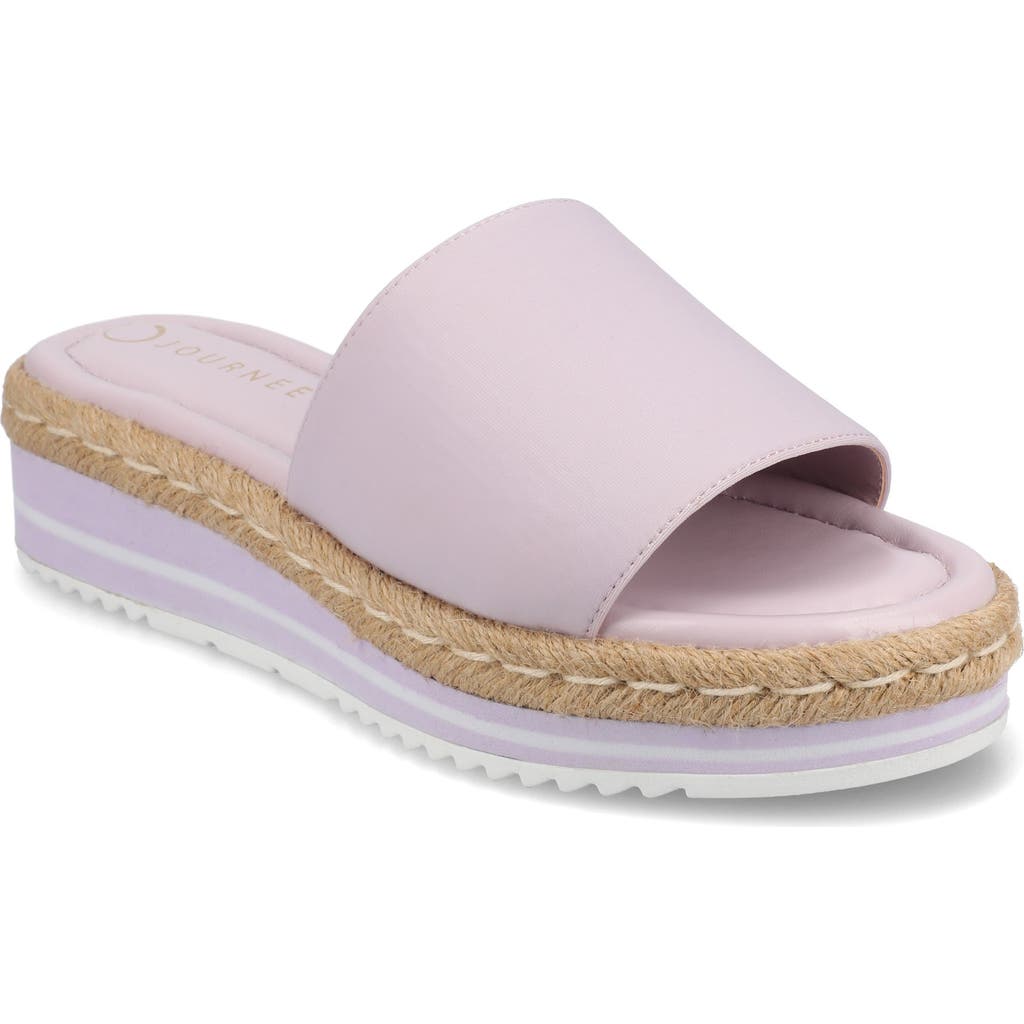 Journee Collection Rosey Wedge Sandal In Lilac