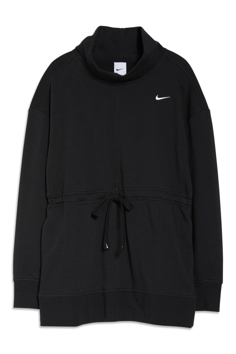 Dri-FIT Funnel Neck Pullover, Alternate, color, BLACK/ WHITE