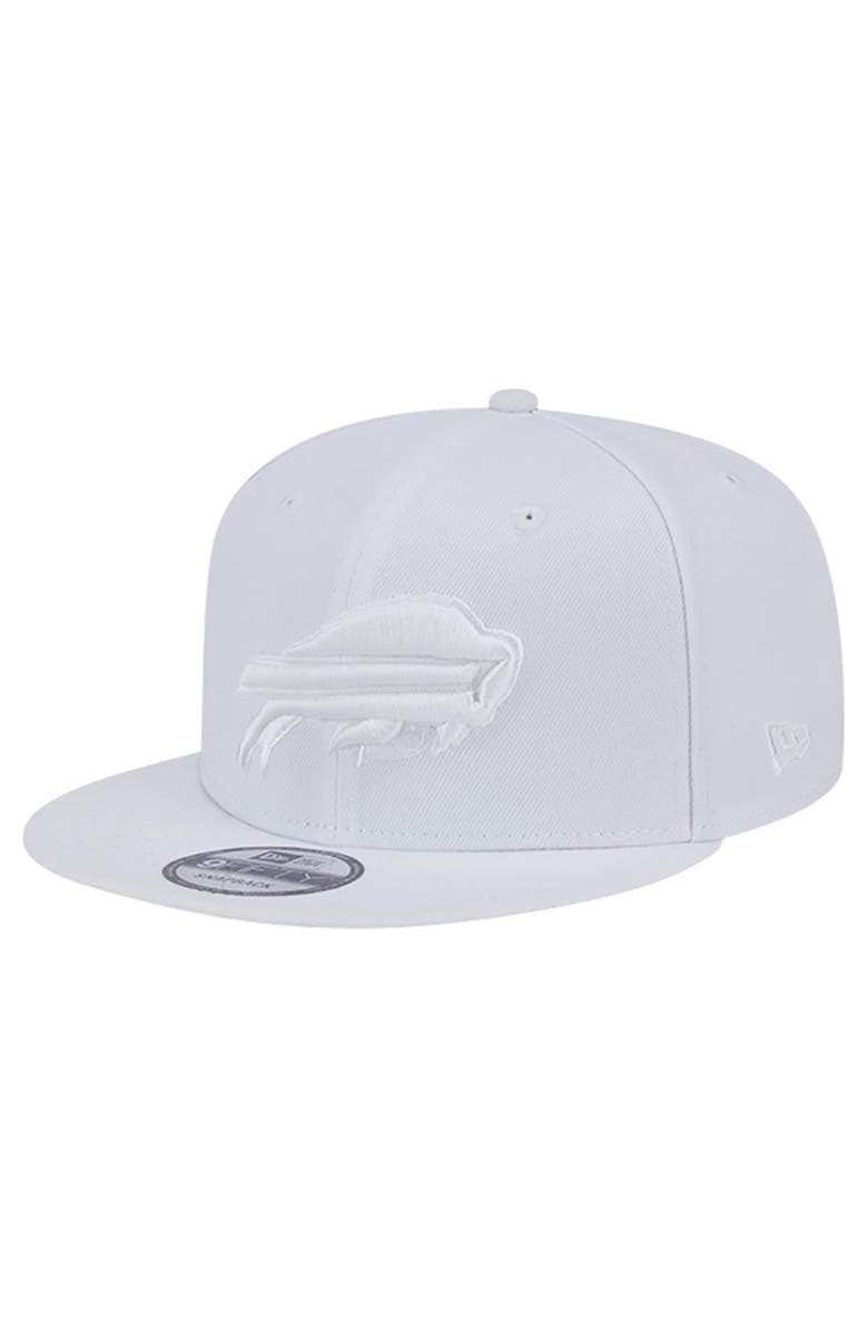 New Era Men's New Era Buffalo Bills Main White on White 9FIFTY Snapback Hat, Main, color, 