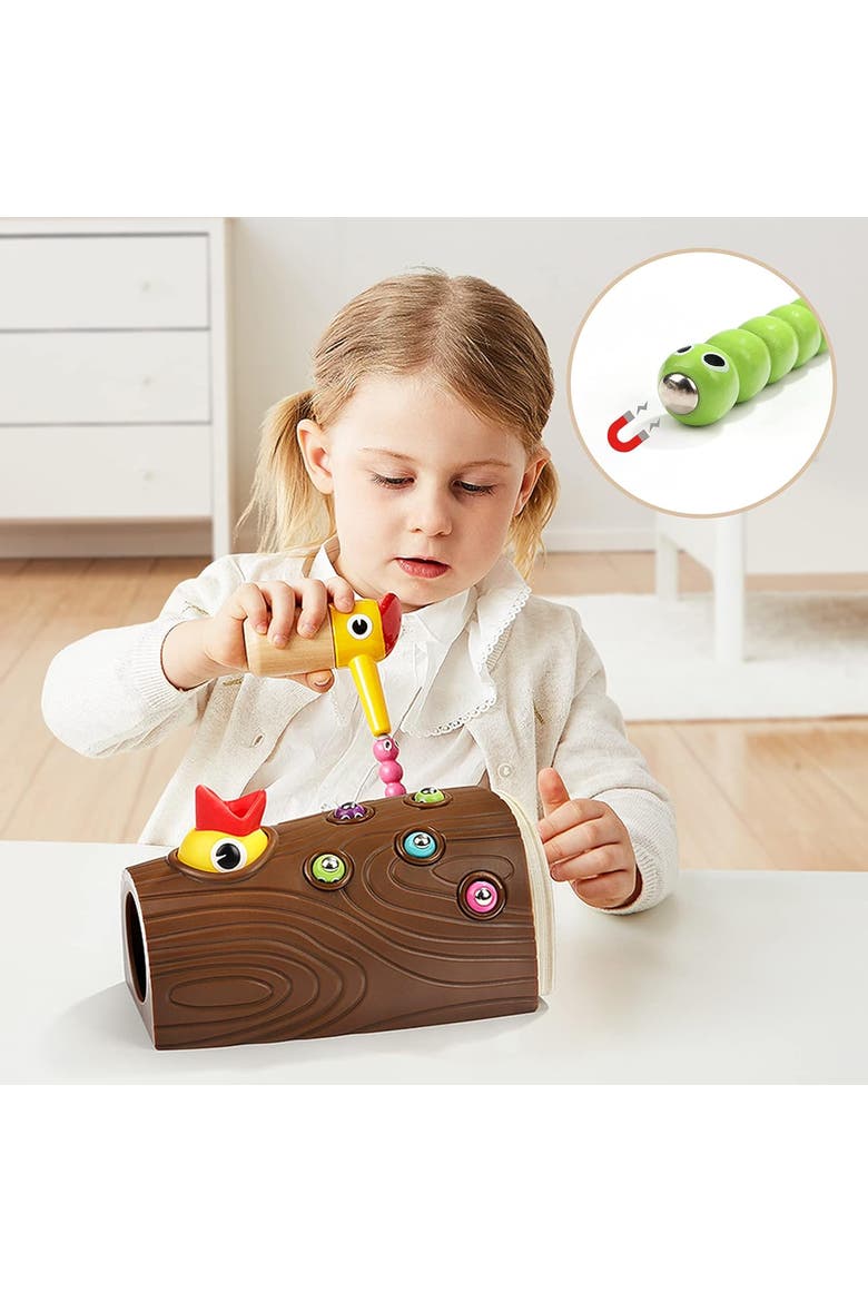 Magnetic Bird Feeding Game Fine Motor Skills Toy, Alternate, color, Multicolor