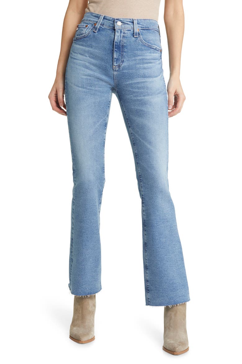 Farrah High Waist Bootcut Jeans, Main, color, 19 YEARS AFTERGLOW