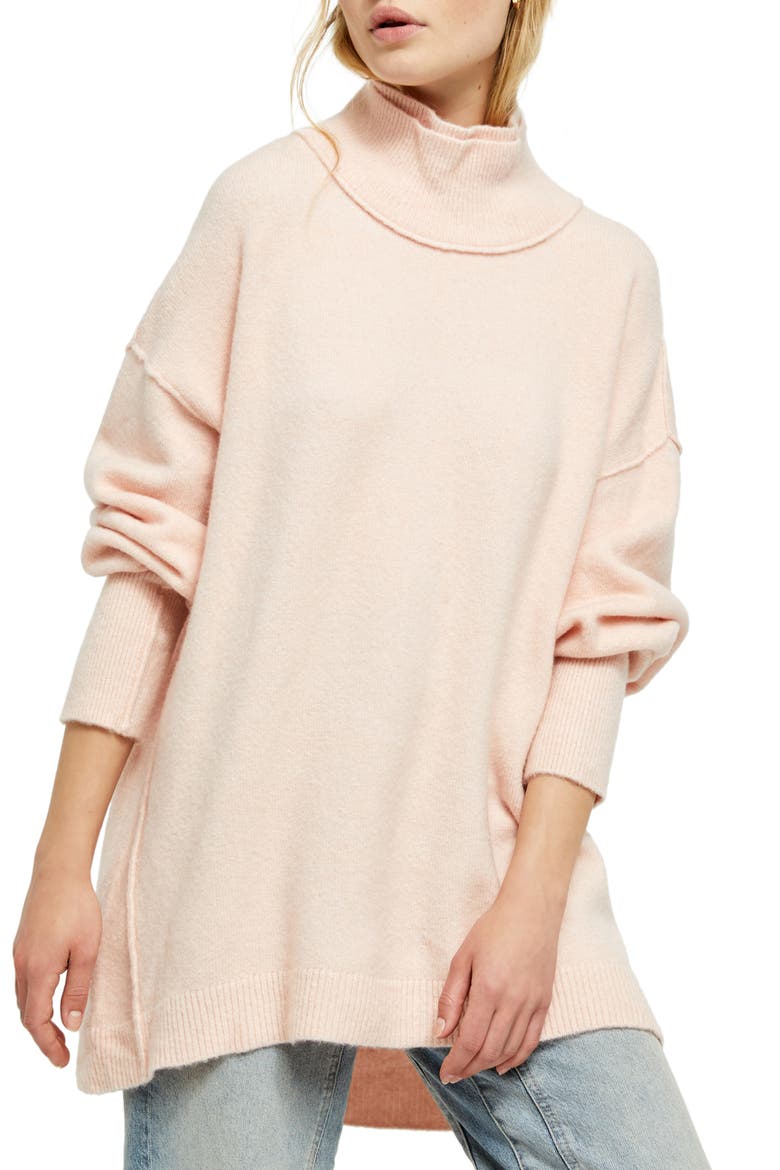 Afterglow Mock Neck Top, Main, color, PINK