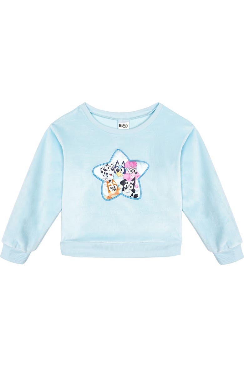 Velour Sweatshirt and Pants Set, Alternate, color, Bluey Friends Blue