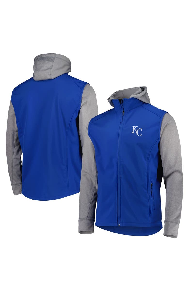 DUNBROOKE Men's Dunbrooke Royal/Heather Gray Kansas City Royals Alpha Full-Zip Jacket, Main, color, Royal
