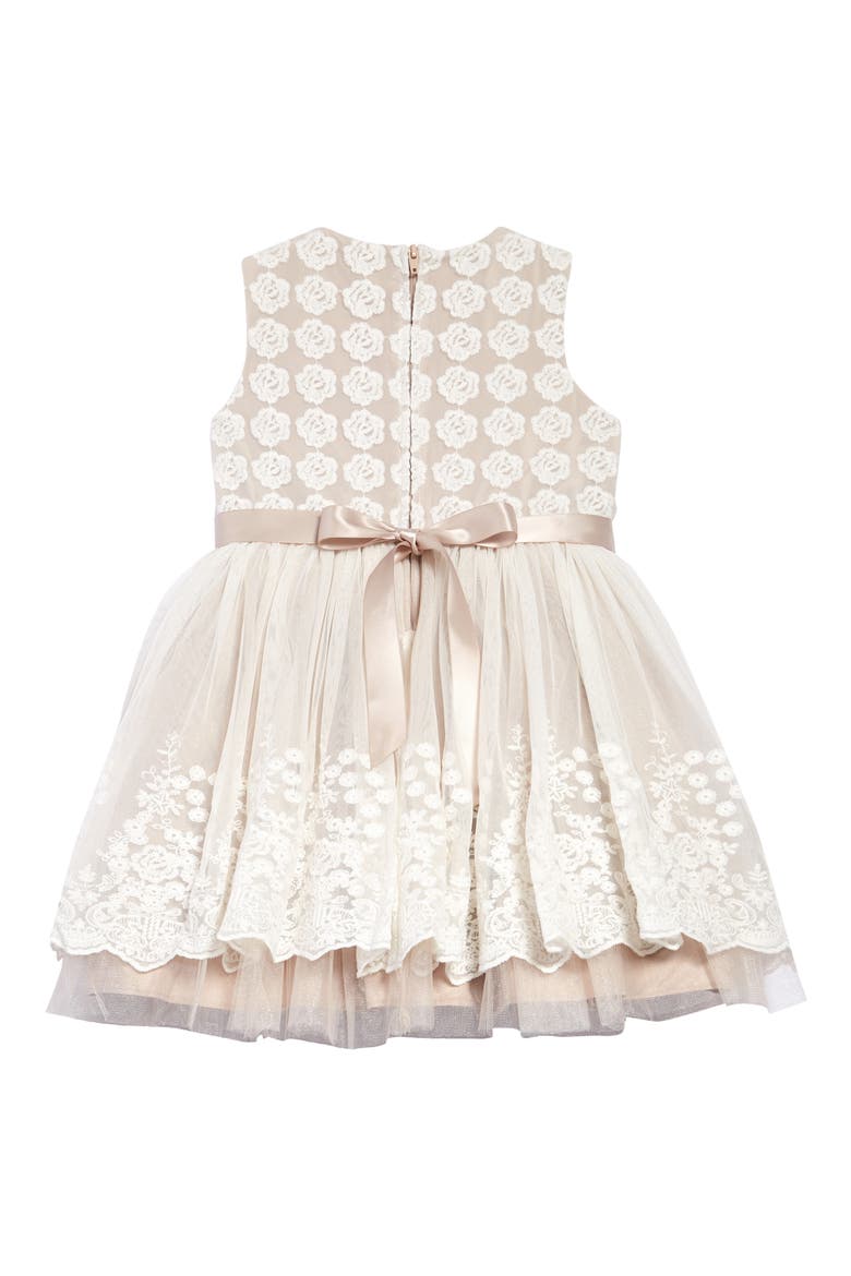 Iris & Ivy Kids' Embroidered Fit & Flare Dress, Alternate, color, IVORY